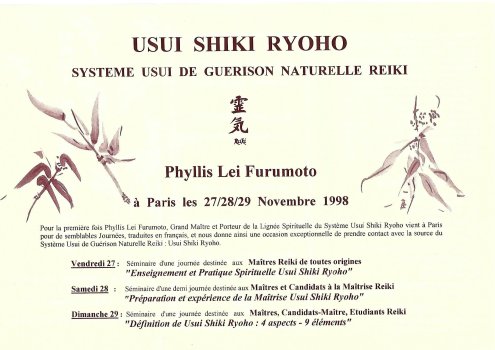 Rencontre avec Phyllis Lei Furumoto à Paris en 1998